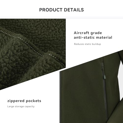 Image of KAILAS Men's Fleece Hooded Full Zip Jacket Lightweight Winter Jacket Polar Warm Coat Pockets Outdoor Jacket
