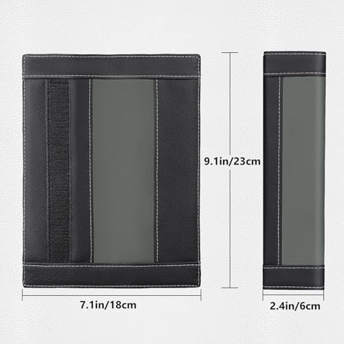 Image of SEG Direct Black and Gray Seat Belt Pads Pack of 2