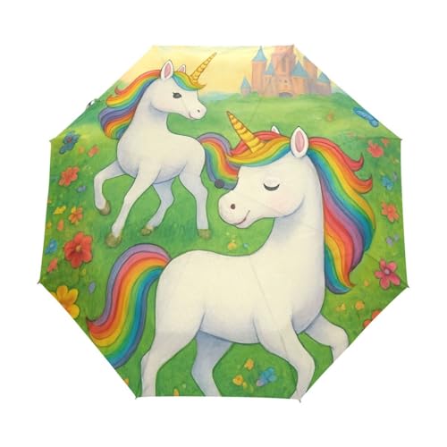 Parapluie licorne blanche au quotidien pour les trajets en sac à dos