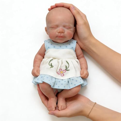 Muñeca Bebé Reborn Silicona Platinum 16 pulgadas Realista miniatura 4