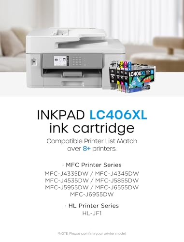 Image of iNKPAD LC404XL LC404 Ink Cartridges for Brother Printer Compatible for LC404 XL LC404XL (4 Pack)
