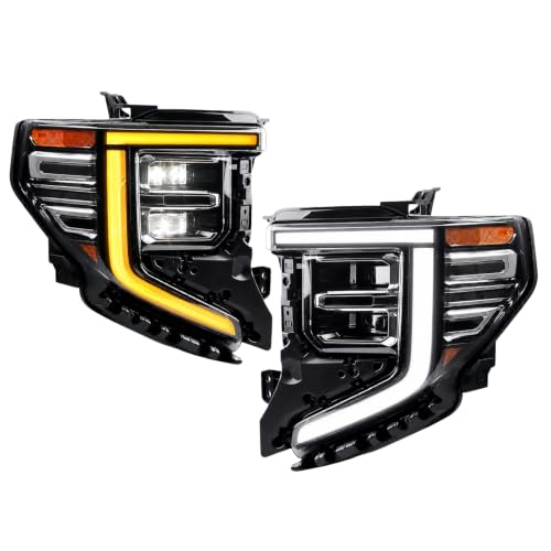 WarmHut Store 85543195 85543196 LED Headlight Chrome Pair