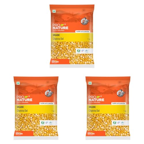 Image of Pro Nature 100% Organic Channa Dal, 1kg (Pack of 3)