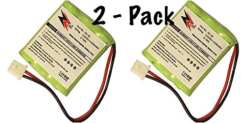 ZZcell 2-Pack (TM) Battery for DOGTRA Dog Collar DC-20, 175NCP, 180NCP, 200NCP, 202NCP Gold - 2, 210NCP, 22000NCP, Receiver 175NCP, 200NCP, 202NCP, 280NCP, 282NCP, 300M, 302M