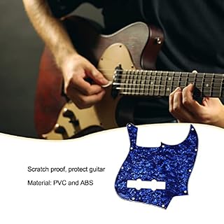 CIVVOPSSW Blue Guitar Pick Guard 10 trous 1 plis Flower Print Pickguard Well Fit JB - Les Beatles, Paul McCartney, John Lennon, RIngo Starr, George Harrison CIVVOPSSW Blue Guitar Pick Guard 10 trous 1 plis Flower Print Pickguard Well Fit JB – Image 6