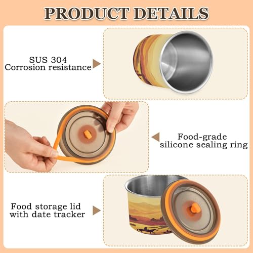Contenedor Hermético de Acero Inoxidable para Café 500ml miniatura 4