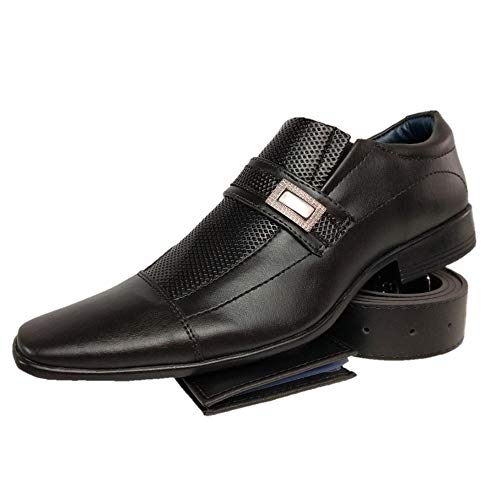 Sapato Social Masculino Preto Amsterda Tratos Tamanho:42;Cor:Preto