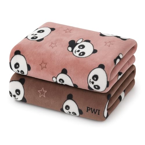 Image of PWI Supersoft Baby Blanket Wrapper for Newborn | 30x40 inches | Lightweight AC Blanket for 0-2 Years | Ultra Soft & Skin-Friendly | Pack of 2 (Brown and Mauve)