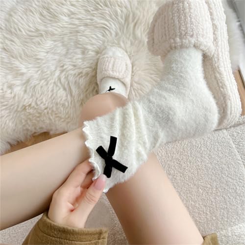 1 Pair Princess Dress Socks Cute Girl Lolitas Socks Ankle Mink Soft Frilly Sweet Ruffled Staying Warm In Cold Weather4