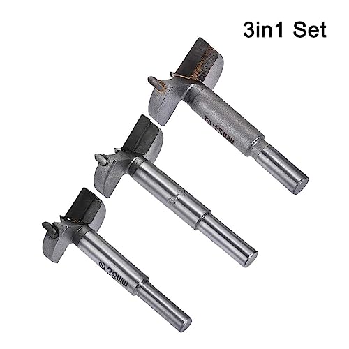 MACHSWON 3 PCS Forstner Drill Bits Tungsten Carbide Wood Hole Saw Opener Drill Bit 38mm+40mm+42mm Woodworking Drilling Boring Bit Cutter - Image 2