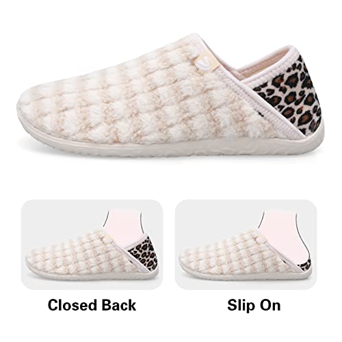 Image of Spesoul Fuzzy House Slippers for Women Men Indoor Closed Back Lightweight Cozy Faux Furry Lining Barefoot House Shoes Slipper Socks for Bedroom Home Office Yoga Outdoor Walking Shoes