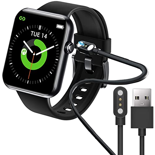 Compatible with Pautios Smart Watch Charger, Magnetic USB Charging Cable Replacement Charger Cable Compatible with Pautios Smart Watch / IW2 Smartwatch/Fitniv IW2 Smartwatch (Black)