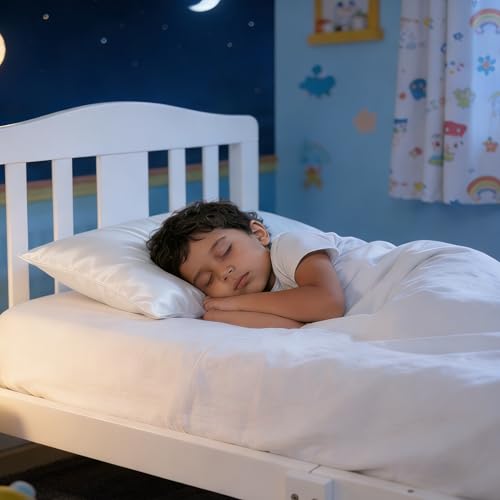 Image of NTBAY 2 Pack Pillows with Egyptian Cotton Pillowcases, Soft Cotton Down Alternative 13x18 Envelope Pillows for Sleeping in Crib Bed - Machine Washable - Breathable Travel Pillow, White