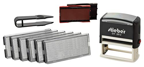 Profi-Selbstsetz-Stempel für bis zu 5 Textzeilen in 3 Schriftgrößen selber setzen selbstsetzen selbstmachen