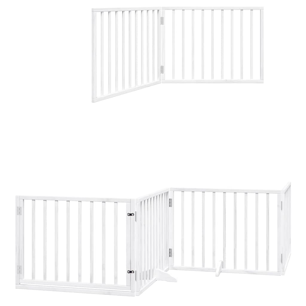 10-TLG - Portería para perros de madera de álamo, 800 cm, plegable, con puerta independiente, para jardín, terraza, patio, protección segura para perros, cachorros, zona de juego