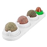 Natural Catnip Toys for Cats Refillable Cat Dental Treats Care Teeth Cleaning Edible Wall Balls...