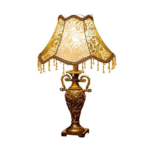 Preisvergleich Produktbild DIAOD Tischlampe, Europäischen Stil Nachttischlampe Prinzessin Pastoralen Kreative Hochzeit Restaurant Dekoration Tischlampe Harz (Muster)