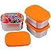 3Pcs Stainless Steel Snack Containers for Kids, 8oz Leakproof Reusable Food Storage Bento Box with Silicone Lid, Stackable Snack Bento Toddler Lunch Box Dishwasher Freezer Safe for Daycare School Wook