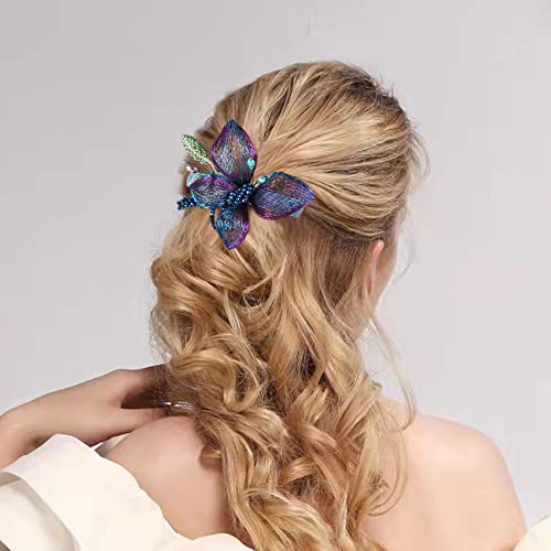 Jayongnee Clip Butterfly Hair Barrettes For Women, Hair Clips For Women,Hair Barrettes For Thin Hair Fancy Hair Clips With Handmade Metal Copper Wire #TOP6