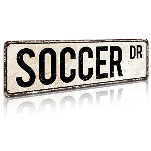SOYAVE Tin Signs Home Decoration Soccer Sign Fan Soccer Player Soccer Gift Soccer Decor Soccer...