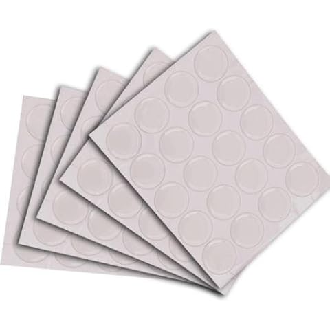 Yoogeer 100Pcs 1" Round Stickers 3D Clear Epoxy Adhesive Circles Bottle Cap Anti-Scratch Cover