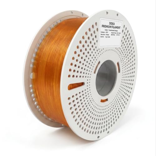 Image of 3IDEA PETG Translucent 3D Printer Filament, 1.75mm Orange, 1KG, Reusable Spool, Premium PETG, Dimensional Accuracy ±0.02mm, High Strength, Smooth Extrusion & Excellent Layer Adhesion