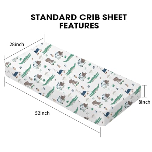 Image of Little Grape Land Crib Sheets for Boys and Girls 2pk Baby Crib Fitted Sheet for Standard Size Crib and Toddler Mattress Super Soft Baby Sheet