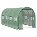 Produktbild Outsunny Foliengewächshaus begehbares Gewächshaus 4 x 2 m Polytunnel Folientunnel Treibhaus Frostschutz Stahlrohr Dunkelgrün