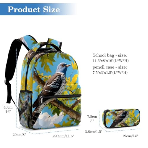 Trousse à crayons et sac à dos pour étudiants multicolore 40cm - 2