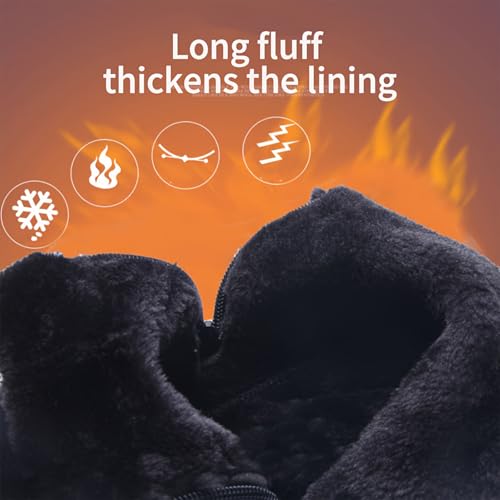 Thermal Waterproof Snow Boots for Men Fur Lined Anti-Slip Winter Zipper Ankle Boots Warm & Comfortable for Hiking Daily Wear3