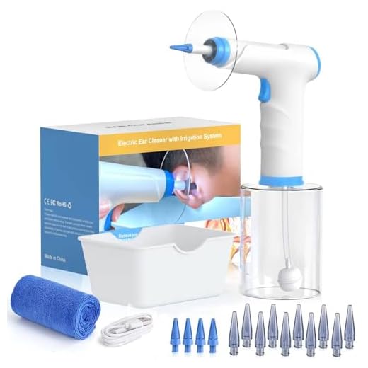 Electric Ear Wax Removal Kit with SoftSpray Safe and Effective Ear Cleaner with 4 Pressure Settings for Ear Wax Buildup Complete Ear Cleaning Irrigation Kit for Adults and Kids