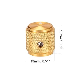 sourcing map 2Pcs Potentiomètre Boutons Doréalité Aluminium Volume Commande Bouton Amplificateur Électrique Guitare – Image 3