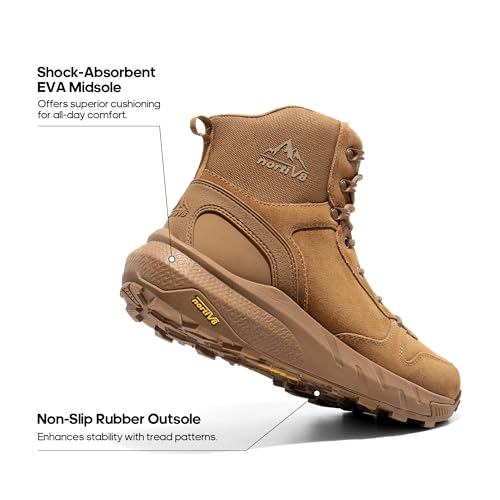 Image of NORTIV 8 Men's Military Tactical Boot Lightweight Comfortable Boots for Work All Day Side Zipper Motorcycle Combat Hiking Boots Metrostrike(8-9 Inches)