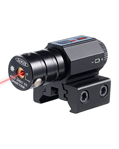 Pinty Red Laser Sight, Low Profile Laser Sight With Mount And Batteries For Picatinny Weaver Dovetail Rails, Tactical Hunting Gear 5Mw Red Beam Laser Sight For Pistols Rifles Airsoft Bb Guns And More #TOP28