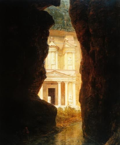 Peinture à l'huile de Pétra sur toile peinte à la main pour un salon d'exception