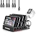 Charging Station for Multiple Devices,COSOOS USB Charging Station with 3X Quick Charge QC 3.0,7 USB Charger Cables(3 Types),iWatch Stand,75W Fastest 6-Port Docking Station Organizer for Samsung,Kindle