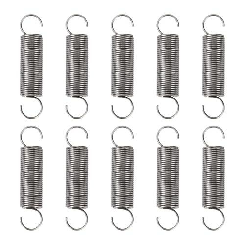 GUNGY Zugfedern mit Haken Edelstahl Zugfeder Spannfeder 45mm Außendurchmesser 10mm Drahtdurchmesser 0,9 mm Maximale Zugkraft 1,10kg 0,9x10x45mm 10 Stück