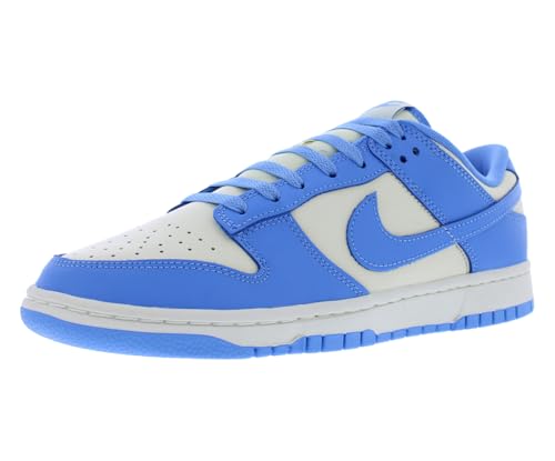 Image of Nike Dunk Low Retro Men's Shoes (DV0833-113, Coconut Milk /Gym Red /Sail /University Blue)