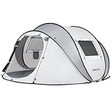 AOPEC Pop Up Camping Tent, 2/4/6 Person Instant Tent Waterproof PU4500mm, Spacious Ventilated Camping Tent with Front Porch, Quick Setup Lightweight Portable for Outdoor Camping Hiking Beach