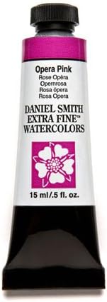 DANIEL SMITH 284600198 Extra Fine Watercolor 15ml Paint Tube, Opera-Pink, 0.5 Fl Oz (Pack of 1)