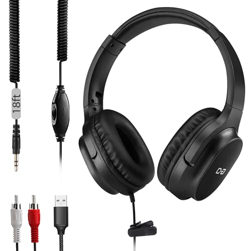 C G CHANGEEK Upgrade Extra Long Cord Headphones for TV