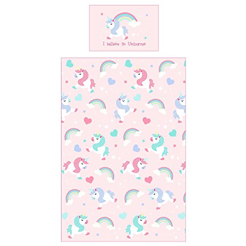 I Believe In Unicorns 2 Piece Uk Single/Us Twin Sheet Set, 1 X Double Sided Sheet And 1 X Pillowcase #TOP4