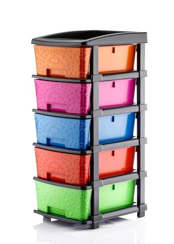 Image of 5XL Plastic Modular Drawer System for Home, Office, Hospital, Parlor, School, Doctors, Home and Kids, Product Dimension When assembeled