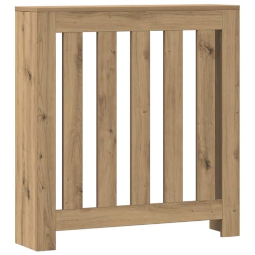 vidaXL Heizkörperverkleidung, Heizungsverkleidung Modernes Latten-Design, Heizkörperabdeckung für Wohnzimmer, Heizungsabdeckung, Artisan-Eiche Holzwerkstoff