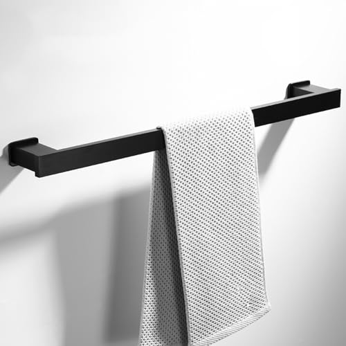 Rack de serviette de bain mural noir mat support torchon cuisine - 2