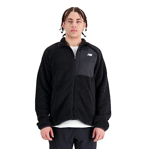 New Balance Men's Q Speed Sherpa Jacket, Black, Small at Amazon