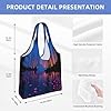 BOAIHH Foggy Bamboo Forest At Night Women Canvas Tote Bags Light stylish Large Shopping Bag for Daily Outings Use #5