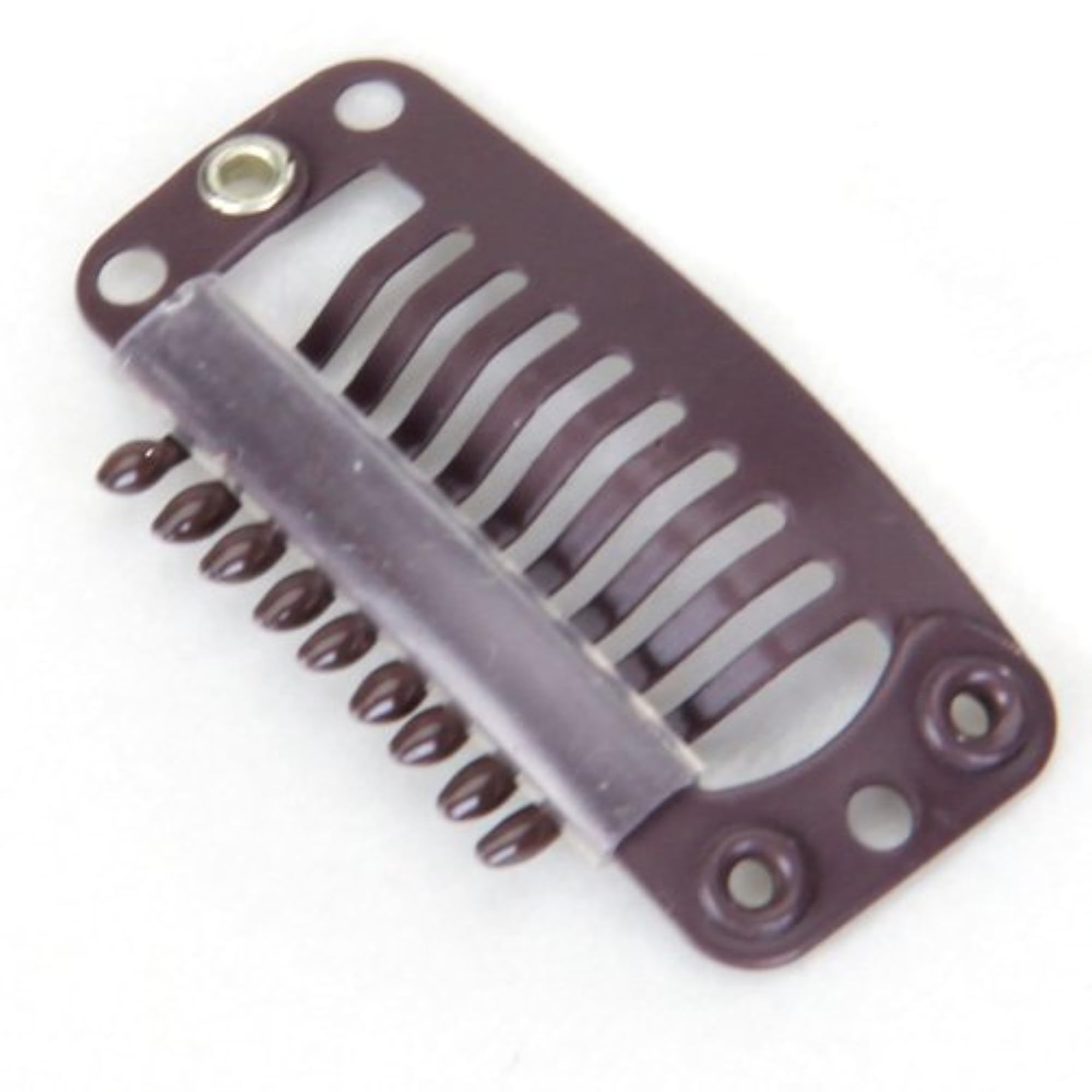 20pcs Snap Clip for Hair Extension Wigs Weft, Brown