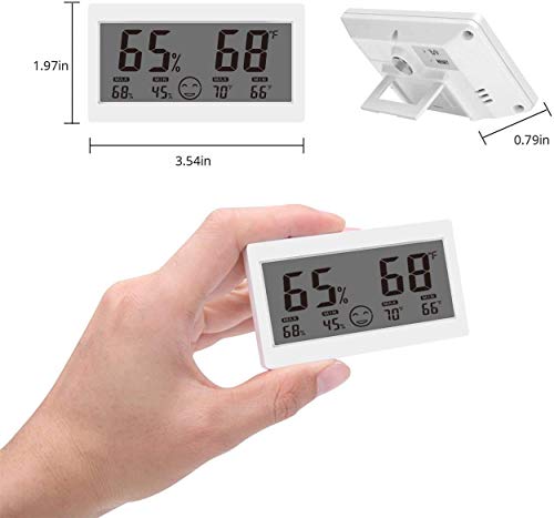 Digital Thermometer Indoor Thermometer Hygrometer Display with MAX/MIN Same Time Room Temperature Monitor Humidity Gauge with Big Screen Stand Wall Hanging Magnet Greenhouse House Kitchen Car (1)