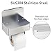 JUYSON Toilet Paper Holder with Shelf Brushed Nickel, Flushable Wipes Dispenser Fits for Bathroom Wipe Storage, Keep Your Wipes Hidden Out of Sight - SUS304 Stainless Steel Wall Mount Organizer